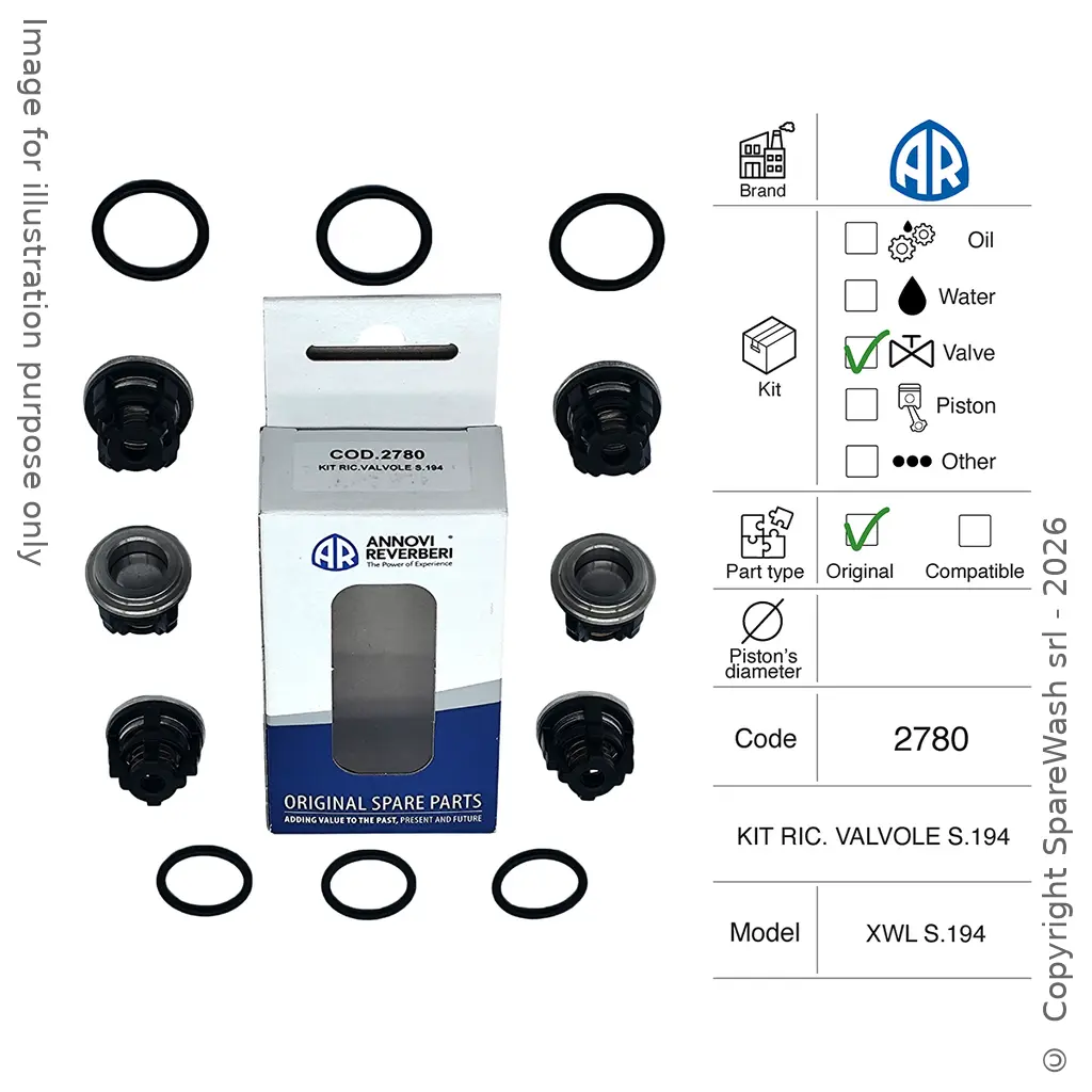 KIT VALVOLE ANNOVI REVERBERI [KIT 2780]