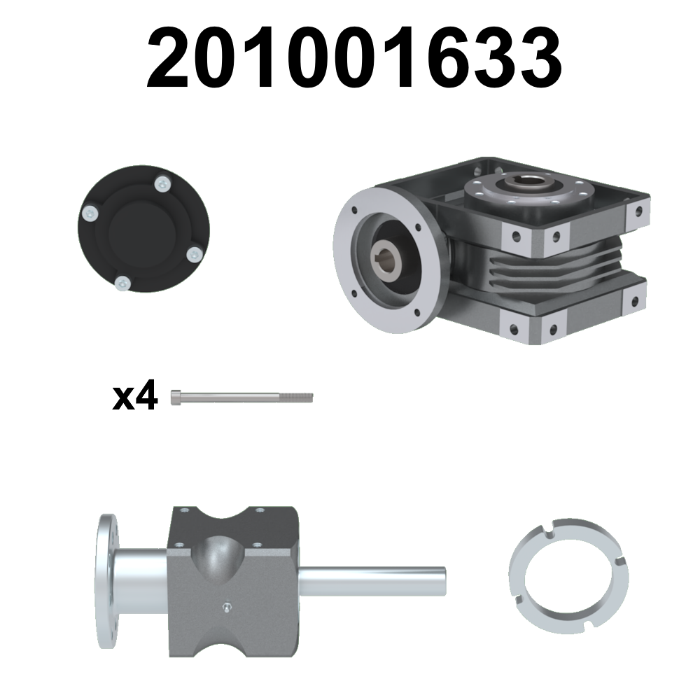 WORM GEARBOX CHIARAVALLI CH 06 I:15 P80B14 CUSTOM MADE SHAFT