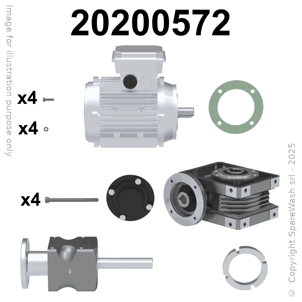 [20200572] MOTORIDUTTORE ROTAZIONE SPV E SPO 1,1KW 116RPM