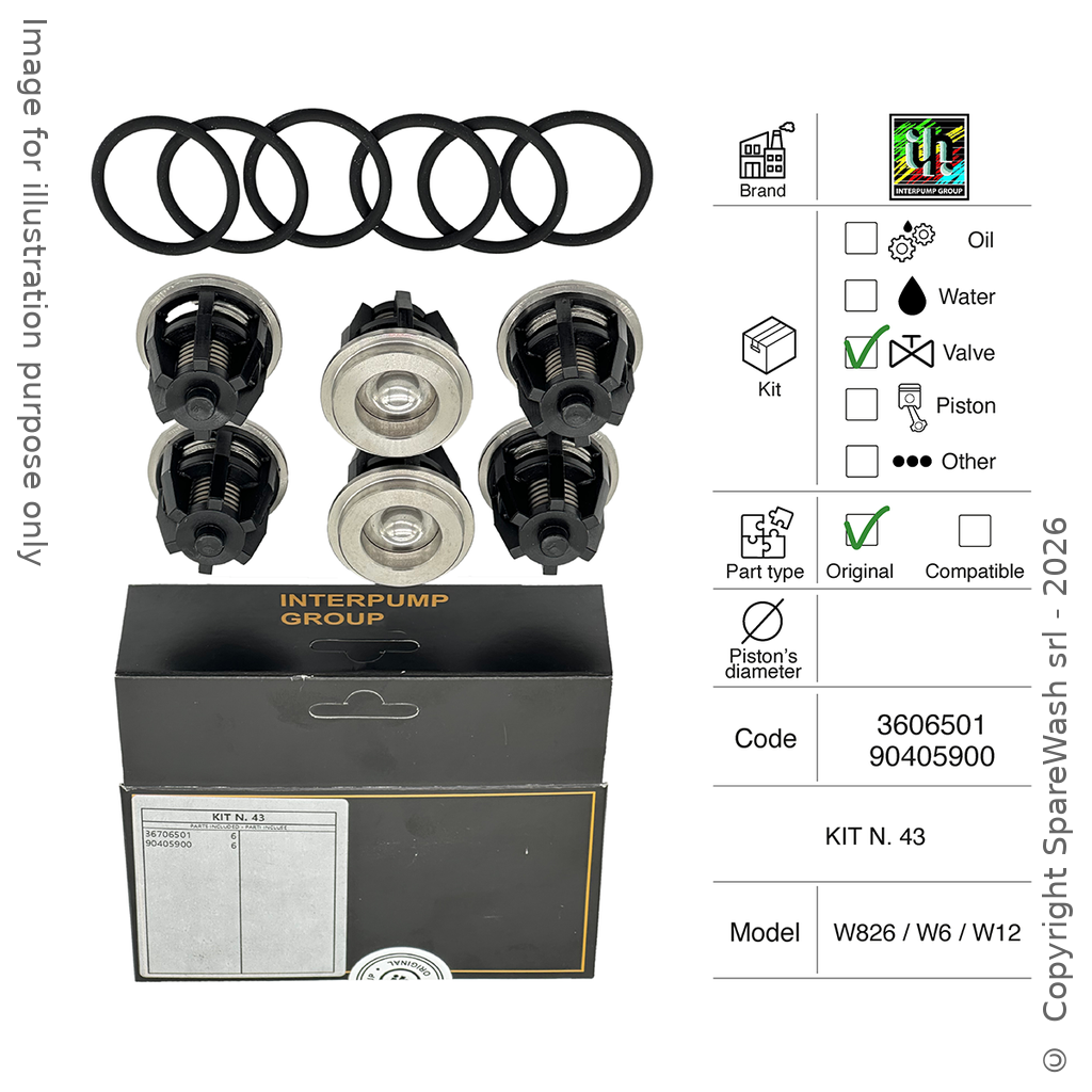 KIT DE VÁLVULAS INTERPUMP [KIT 43]