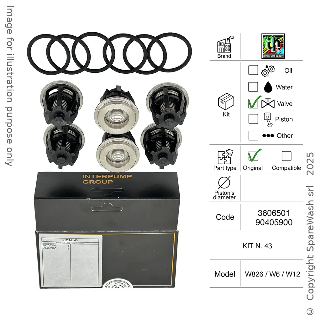 KIT VANNES INTERPUMP [KIT 43]