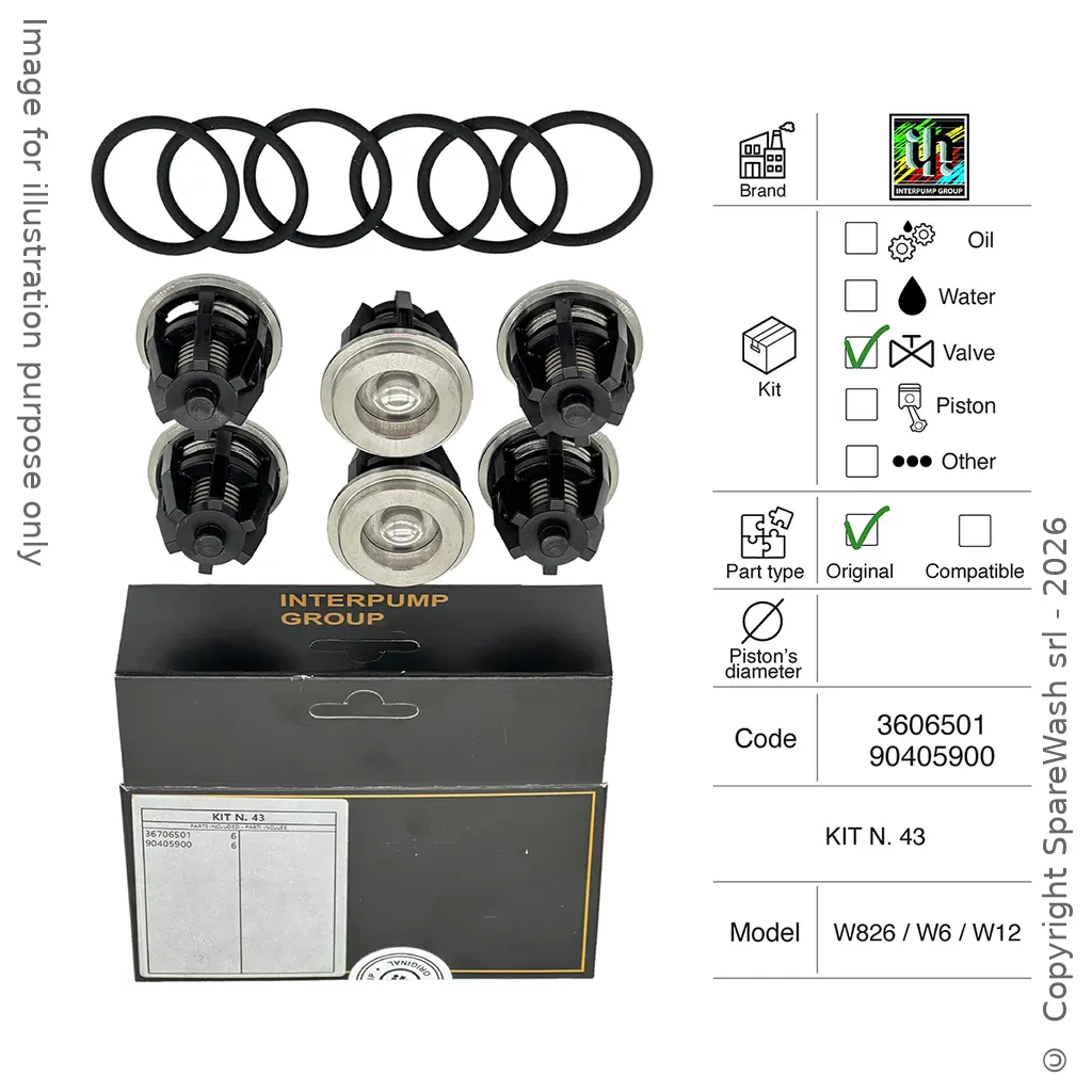 KIT VANNES INTERPUMP [KIT 43]