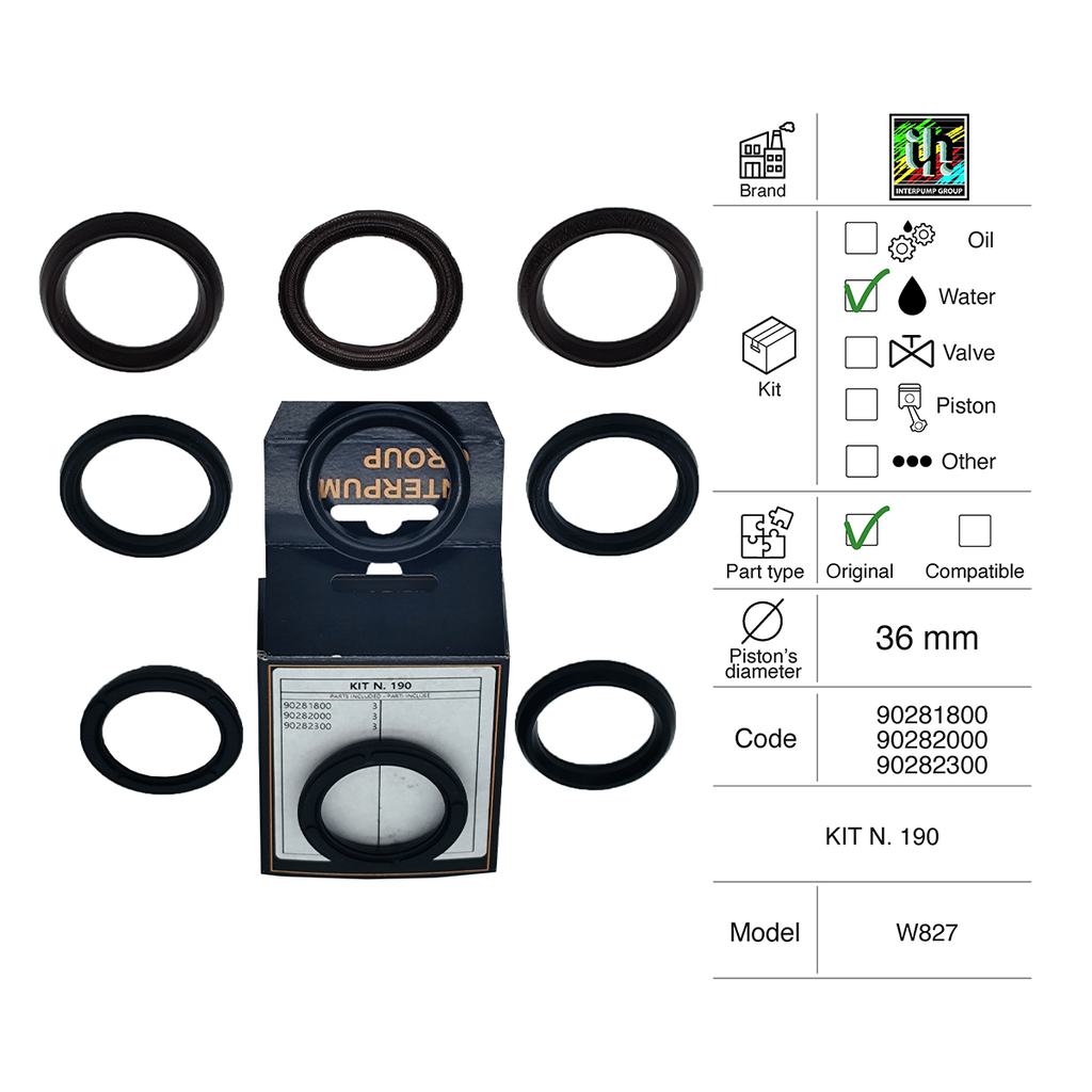 WATER SEAL KIT INTERPUMP [KIT 190]