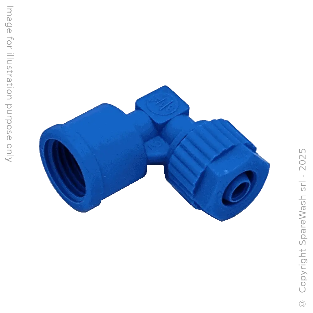 RACCORDO FISSO 90° G1/4 TUBO D8 PP 
