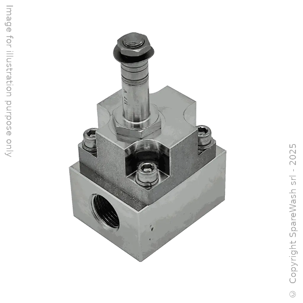 ÉLECTROVANNE HAUTE PRESSION 2/2 G1/2 PBT NC 150BAR ACIER INOXYDABLE