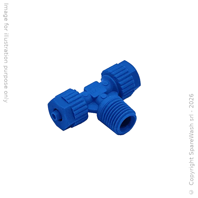 RACCORDO T G1/4 TUBO D6 PP