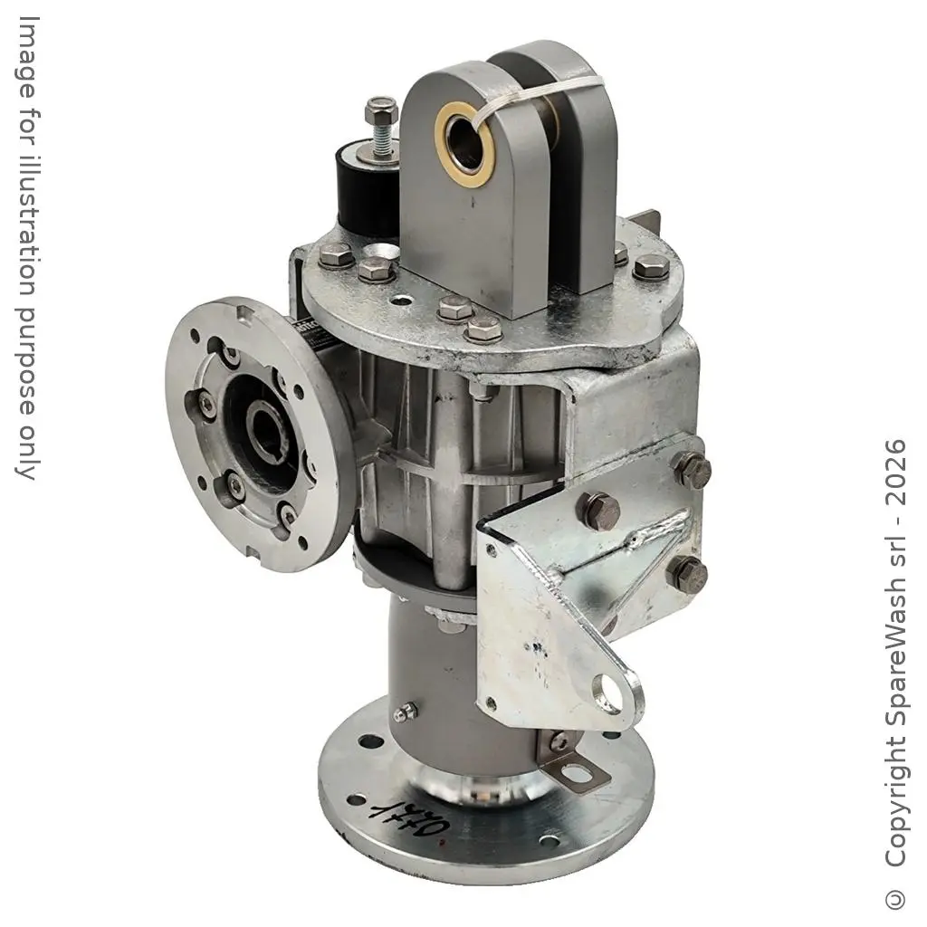SCHNECKENGETRIEBE TRANSTECNO CWT 050 I:12 P80B14 NACH MAß ANGEGERTIGTE WELLE