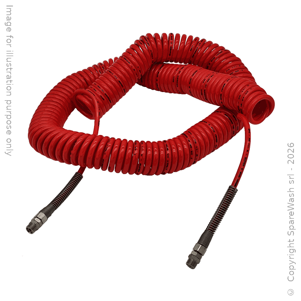 TUBO SPIRALATO G1/4M - G1/4M L20000 ROSSO