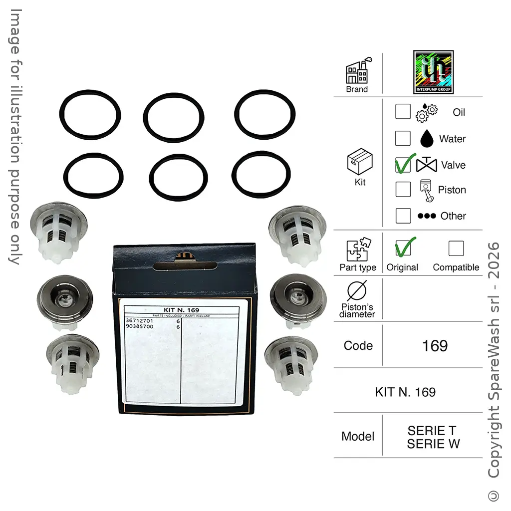 KIT VANNES INTERPUMP [KIT 169]
