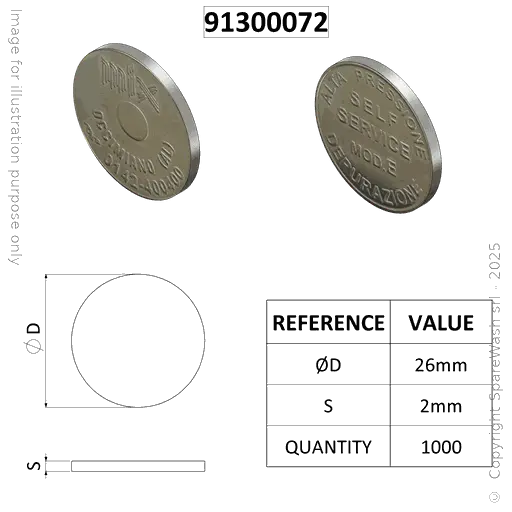 [91300089] TOKEN MIX D26 MODEL E X1000