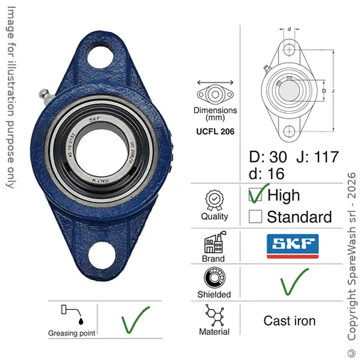 [21100062] TOP QUALITY BEARING SUPPORT UCFL 206
