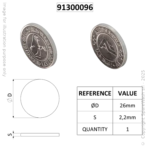 [91300096] TOKEN AE D26 MODEL E