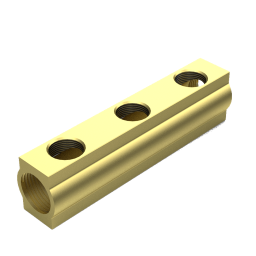 [60900036] COLLETTORE OTTONE - INGRESSO 2XG3/4 - USCITA 3XG1/2