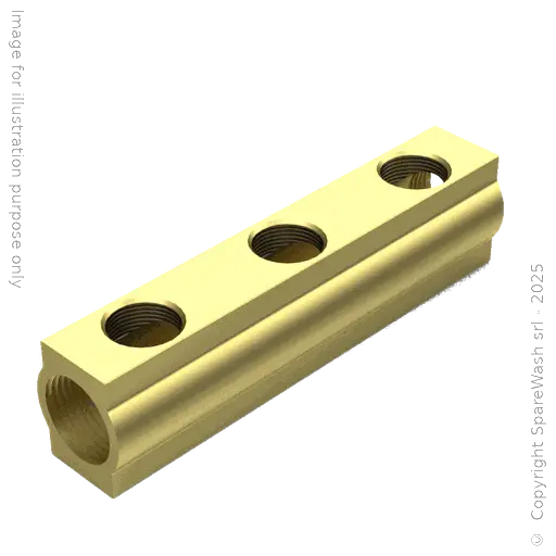 [60900036] COLLETTORE OTTONE - INGRESSO 2XG3/4 - USCITA 3XG1/2