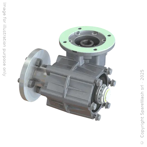 [20101169] WORM GEARBOX TRANSTECNO CWT 050 I:12 P80B14 CUSTOM MADE SHAFT