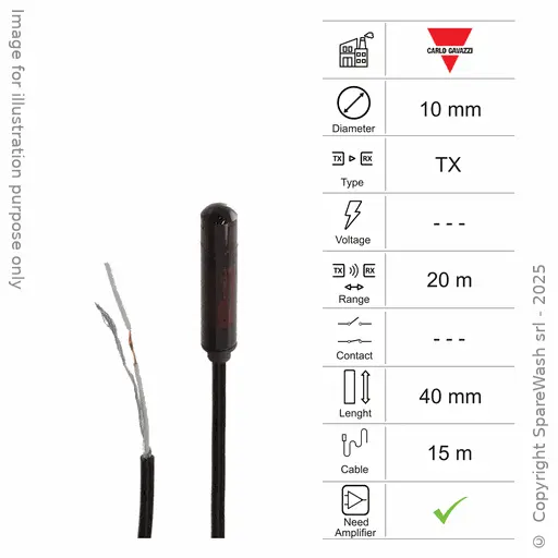 [10400074] LICHTSENDER D10 L40 - KABEL 15M - REICHWEITE  20M - AMP