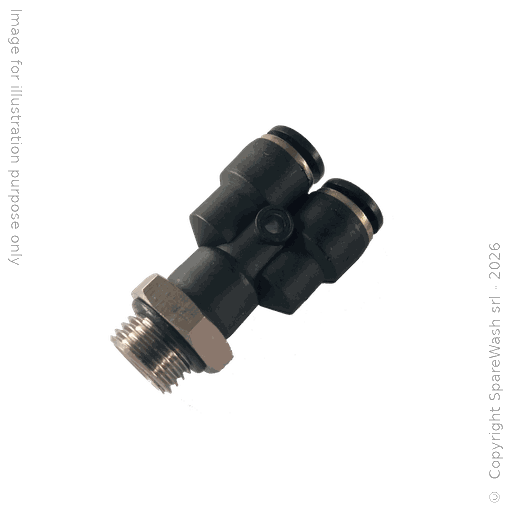 [70500653] FITTING Y G1/4 HOSE D6