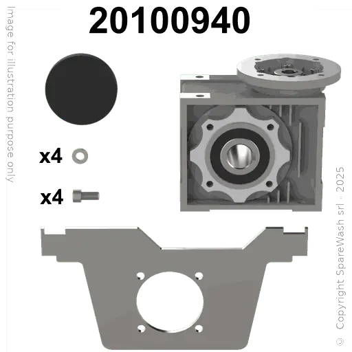 [20100940] WORM GEARBOX CHIARAVALLI CHM 050 I:50 P71B14 HOLLOW SHAFT D25 + BRACKET S3, S5, S7, S9, S22 E SHP