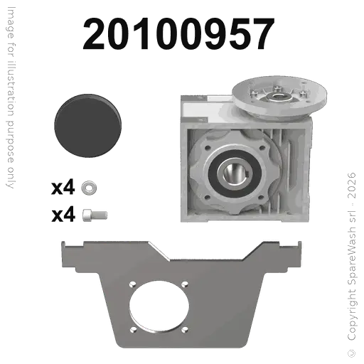 [20100957] WORM GEARBOX CHIARAVALLI CHM 050 I:50 P71B14 HOLLOW SHAFT D25 + BRACKET S11, SH11 E S111