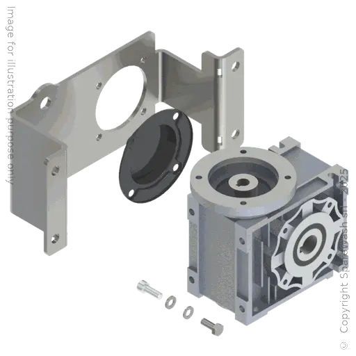 [20100988] WORM GEARBOX CHIARAVALLI CHM 040 I:30 P63B14 HOLLOW SHAFT D18 + BRACKET