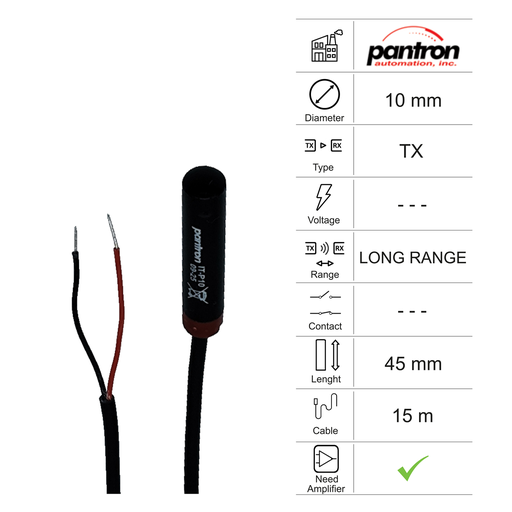 [10400210] TRANSMITTER PHOTOCELL D10 L45 - CABLE 15M - LONG-RANGE AMP