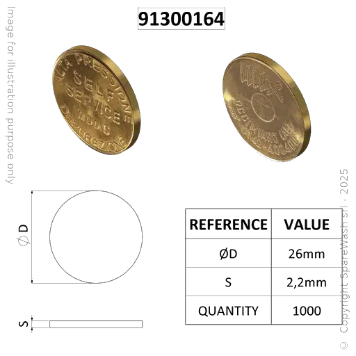 [91300164] TOKEN MIX D26 MODEL C X1000