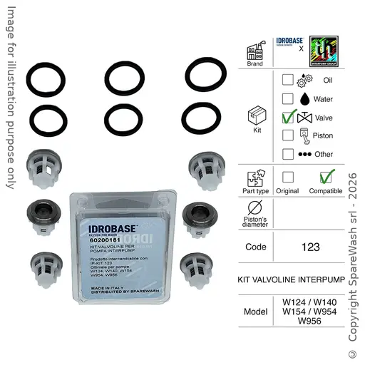 [60200181] KIT DE VÁLVULAS INTERPUMP [KIT 123]