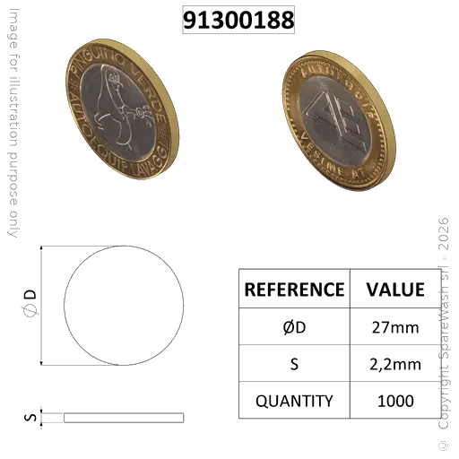 [91300188] TOKEN AE D27 MODEL B X1000