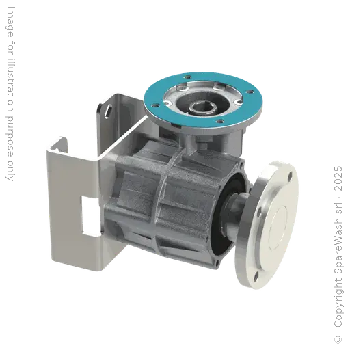 [20101114] WORM GEARBOX TRANSTECNO CWT 050 I:12 P80B14 CUSTOM MADE SHAFT + BRACKET