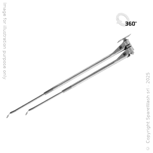 [61600195] BRACCIO GIREVOLE DOPPIO ATTACCO A SOFFITTO G1/4F G3/8M L1750+2000