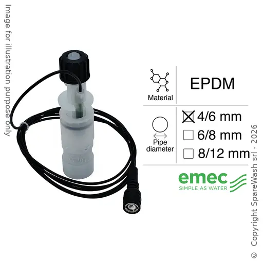 [40300603] VÁLVULA DE PIE CON SONDA LATIGUILLO 4/6 EPDM