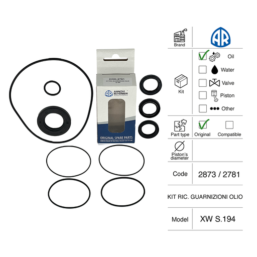 [60200457] OIL SEAL KIT ANNOVI REVERBERI [KIT 2873 & 2781]