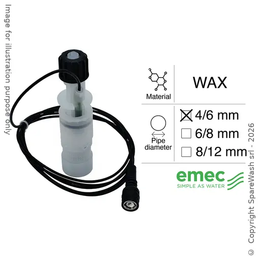 [40300627] FUSSVENTIL MIT TEMPERATURFÜHLER ROHR 4/6 WAX