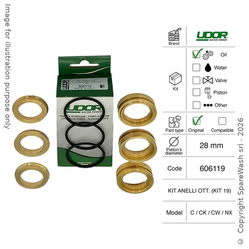 [60200426] KIT DE JOINTS D'HUILE UDOR [606119]