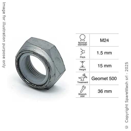 [90401299] LOW SELF-LOCKING NUT M24X1,5 GEOMET