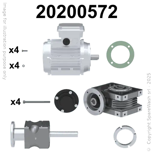 [20200572] DREH-GETRIEBEMOTOR F. SB/DB 1,1KW 116RPM