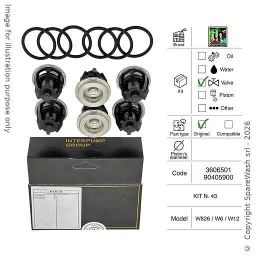 [60200617] KIT DE VÁLVULAS INTERPUMP [KIT 43]