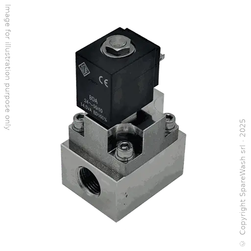 [60400116] ELECTROVÁLVULA ALTA PRESIÓN 2/2 G1/2 24VAC PBT NC 150BAR ACERO INOXIDABLE