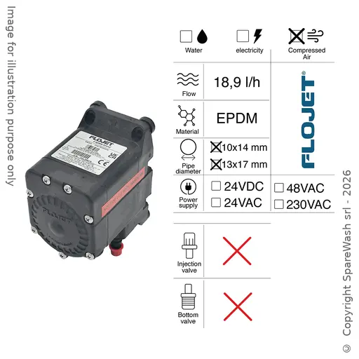 [40100852] PNEUMATISCHE DOSIERPUMPE 18,9L/H PNEUMATISCHE STEUERUNG EPDM