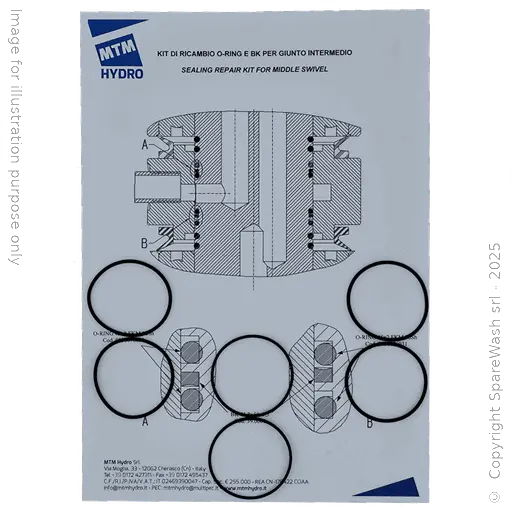 [61600256]  KIT JOINTS POUR BRAS DE LAVAGE