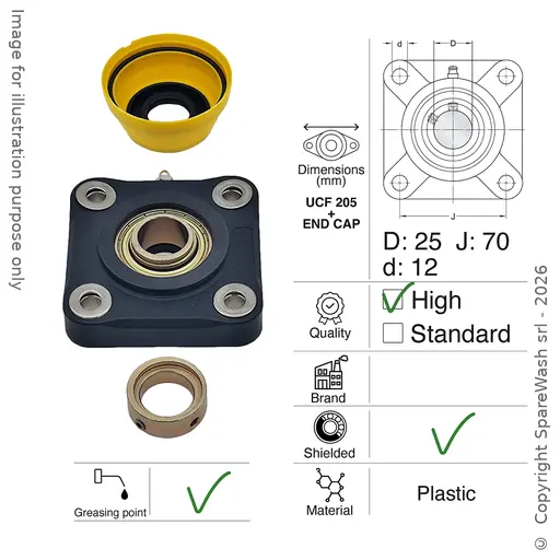 [21100222] TOP QUALITY BEARING SUPPORT UCF 205 + COVER