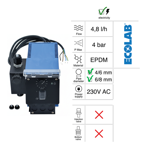 [40200026] BOMBA DOSIFICADORA ELECTRICA 4,8L/H 4BAR 230VAC EPDM