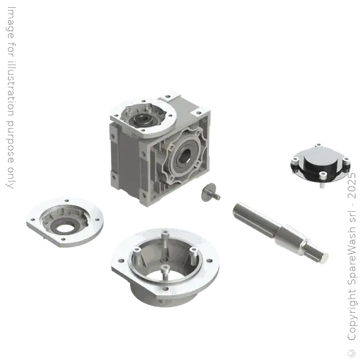 [20100520] WORM GEARBOX CHIARAVALLI CHM 050 I:30 P71/80B14 CUSTOM MADE SHAFT