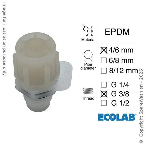 [40300177] SOUPAPE D'INJECTION G3/8 TUYAU 4/6 EPDM