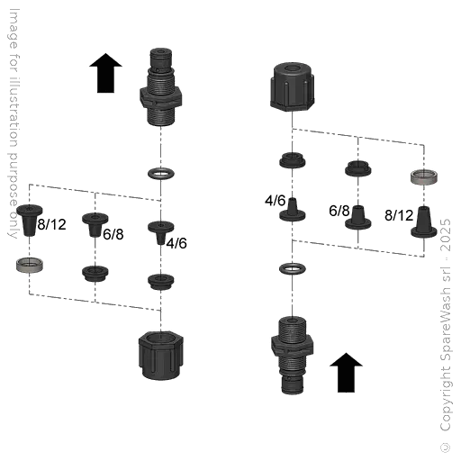 [40300306] SUCTION/PRESSUREVALVE G3/8 EPDM