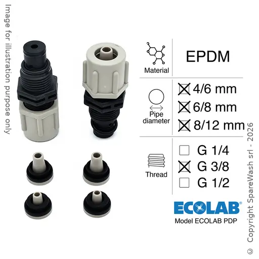 [40300306] VÁLVULA DE ASPIRACIÓN Y SUMINISTRO G3/8 EPDM