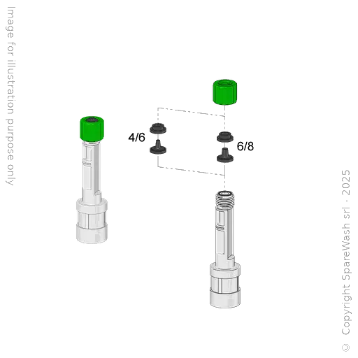 [40300436] FUSSVENTIL ROHR 4/6 - 6/8 WAX