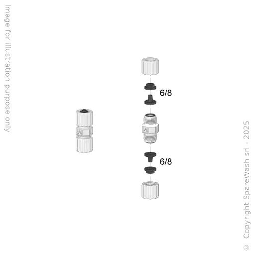 [40300443] SOUPAPE D'INJECTION TUYAU 6/8X6/8 EPDM