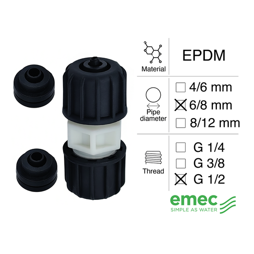 [40300443] VÁLVULA DE INYECCIÓN LATIGUILLO 6/8X6/8 EPDM