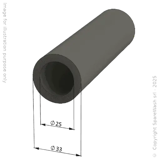 [60500021] TUBO IN GOMMA 25X33 10BAR 50M